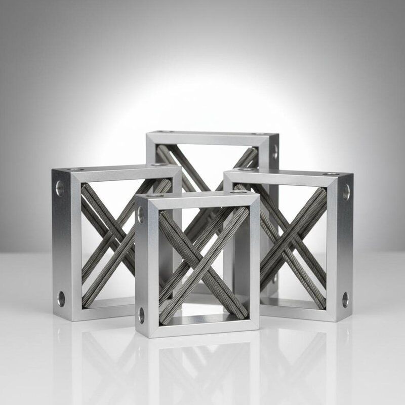 Aislador de cable de choque de 100G con construcción de acero inoxidable o aluminio - Montaje antivibratorio certificado ISO9001:2015