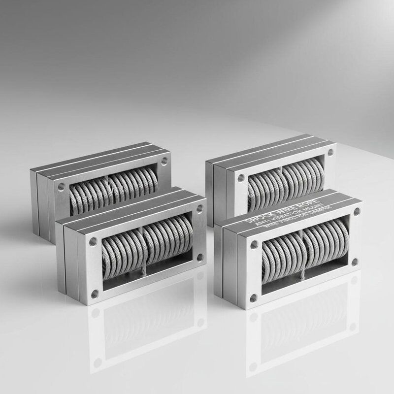 Aislador de cable de acero inoxidable con carga estática máxima de 370 kg para amortiguación de golpes y vibraciones marinas